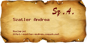 Szatler Andrea névjegykártya